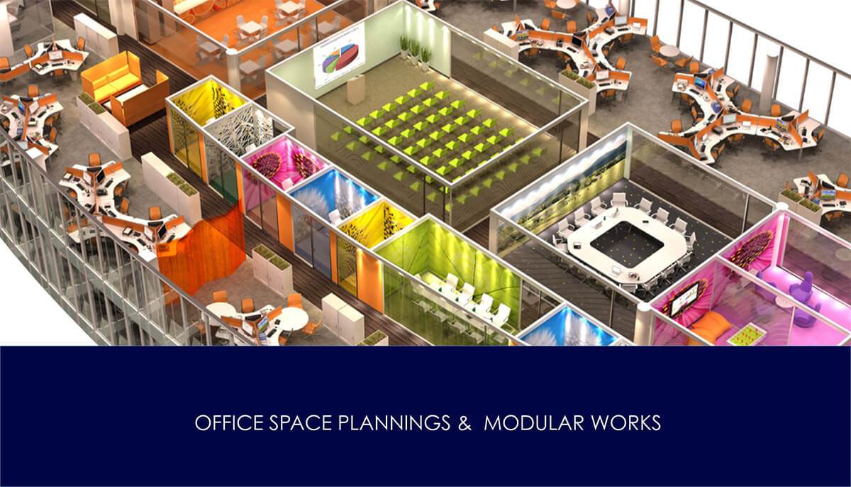 OFFICE SPACE PLANNINGS & MODULAR WORKS* Office Spaces